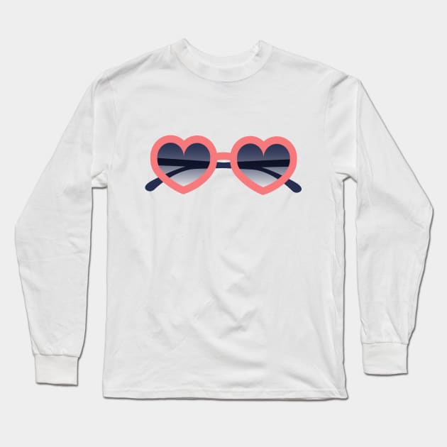 Pink Summer Heart Shades Long Sleeve T-Shirt by LittleMissy